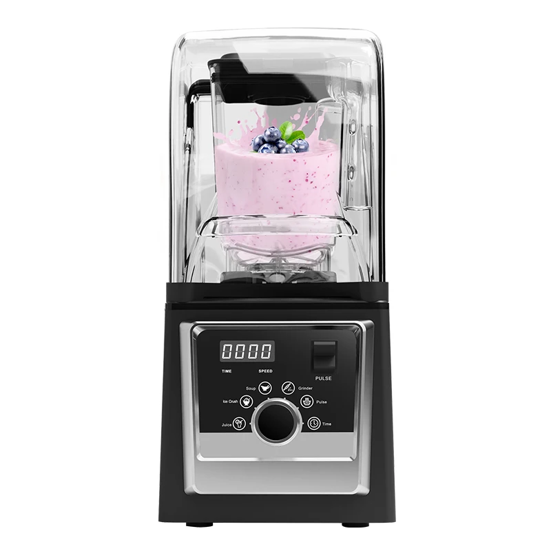 Plastic blenders commercial processor Silent Soundproof Blender With Cover multi function food blender with great price
