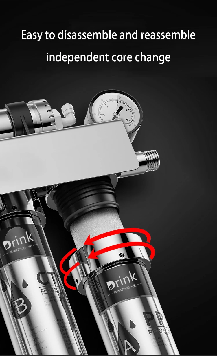 Commercial and Home Use Reverse Osmosis Water Filter System Under-Sink Filtration and Purification for Better Water Quality