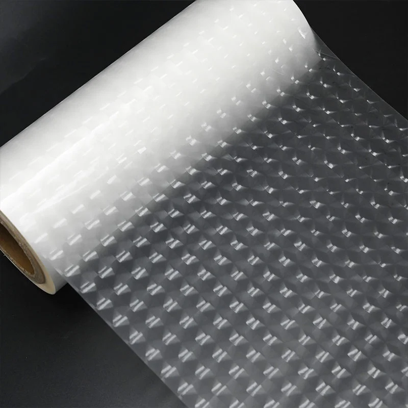 3D Cat Eye Pattern Hologram Thermal Lamination Film Soft PVC Stretch Wrap with Moisture-Proof Hot Melt Glue for Wrapping