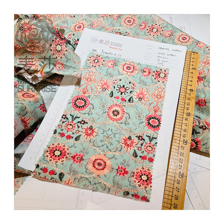 New design Free Design Soft Flower Floral Cotton Fabric Cotton Fabric Liberty Of London Print For Dress Shirt Hat Necktie