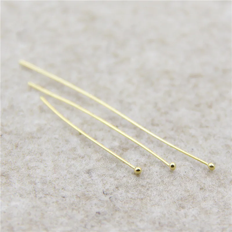 WHOLESALE BULK PRICE 925 Sterling Silver ball head Pin & NEEDLES JEWELRY HANDMADE DIY  Accessories 18 K Gold Plated