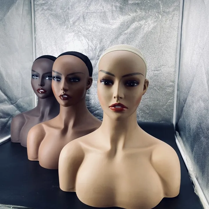 wholesalefemale Cosmetology 100 natural barber hairdressering training mannequin dummy manikin heads with human hair