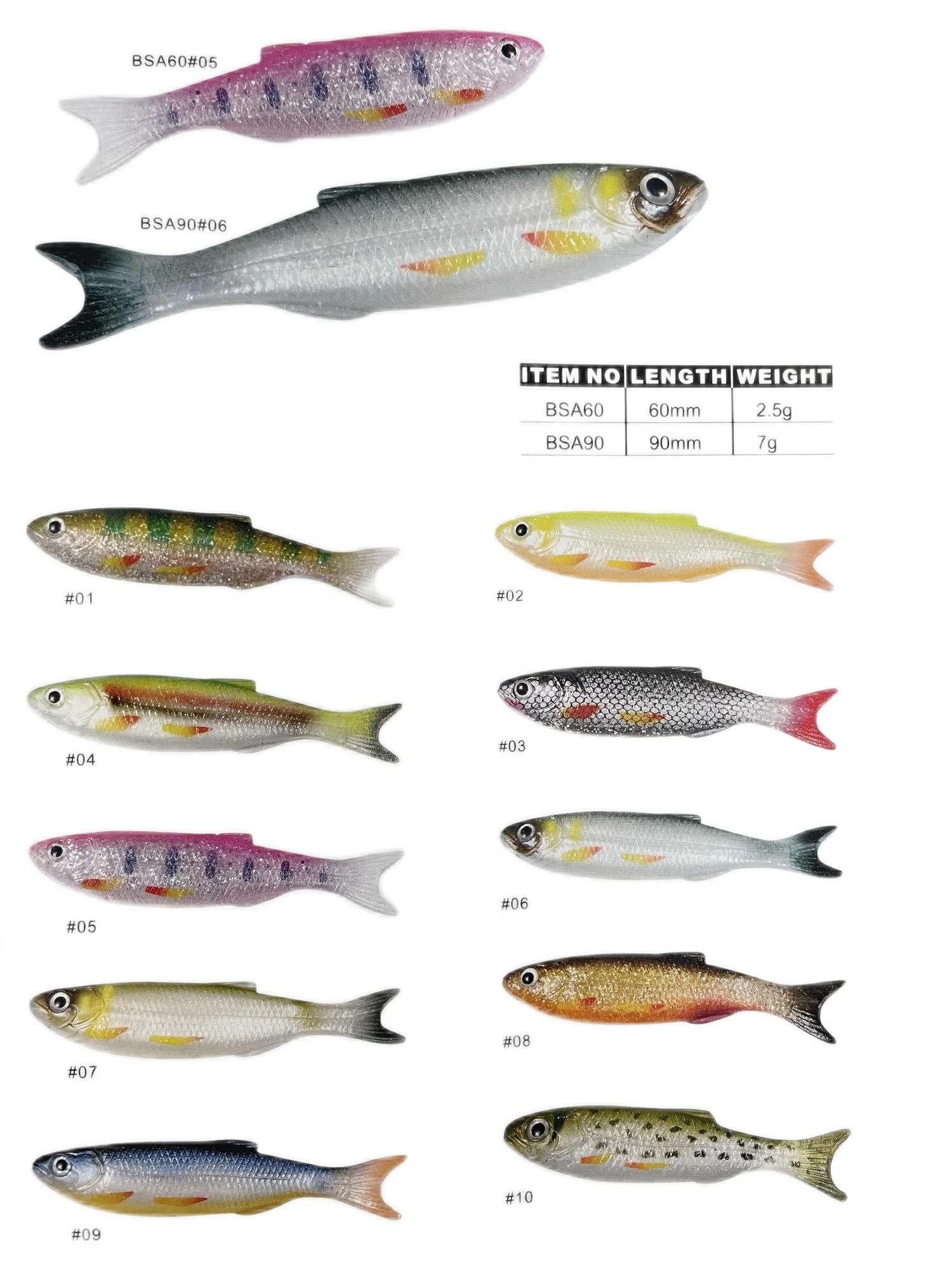 Soft Fishing Lures Freshwater Saltwater Lure soft fishing bait 3pcs of a set