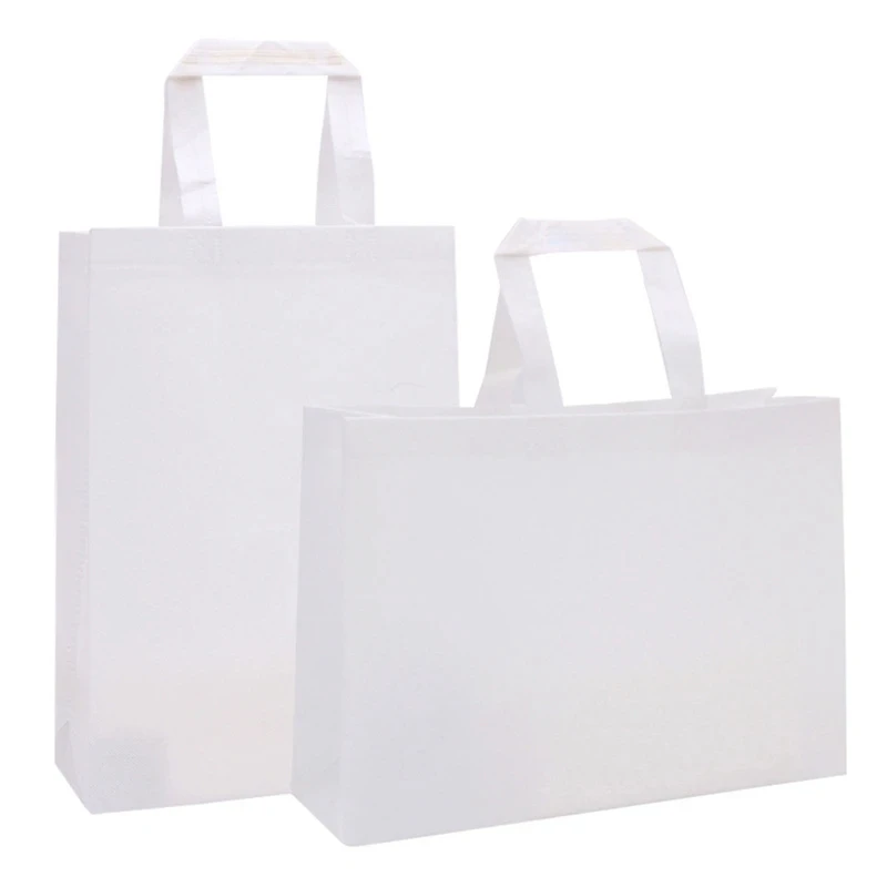 ultrasonic sealing non-woven bag charcoal packing biodegradable supermarket die cut bag fabric carry shopping bag wholesale