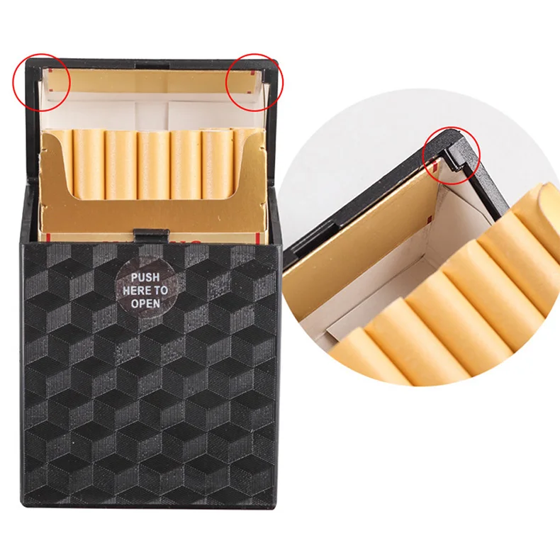 XY105CCP04 New Design Cigarette Case Household Grid Design 20pcs Capacity Cigarettes Tobacco Smoking Accessories