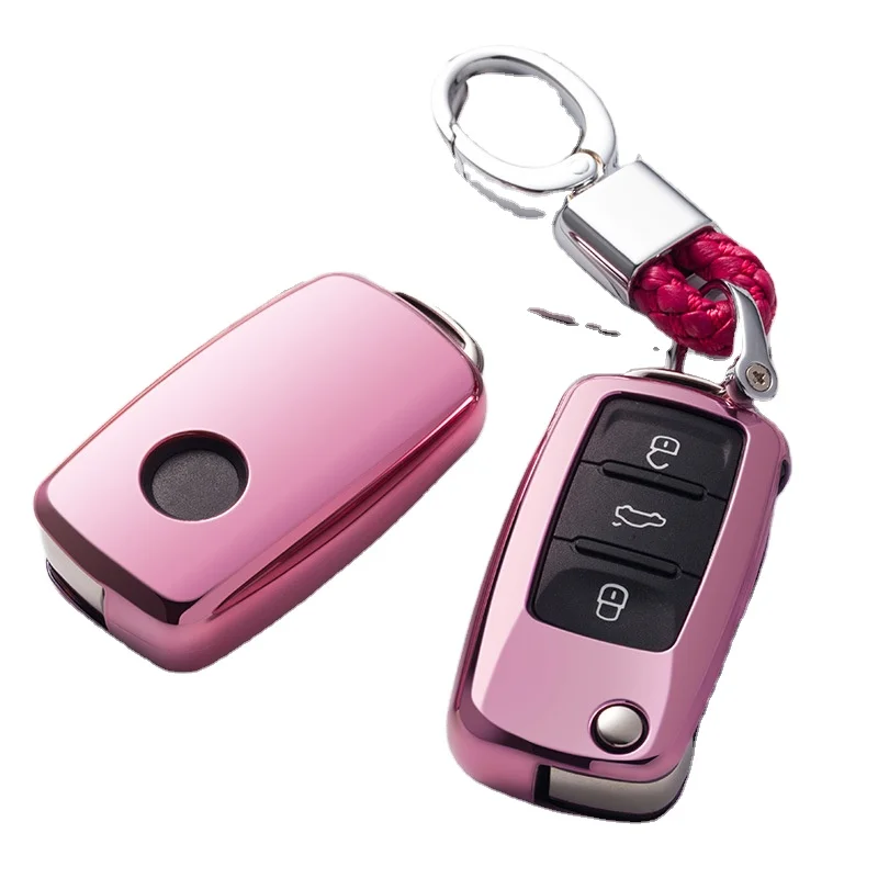 
QY Чехол для автомобильного ключа чехол для автомобильного ключа подходит для Volkswagen Suteng ТПУ полупакет мягкий резиновый чехол для ключа простой в использовании  (1600223022148)