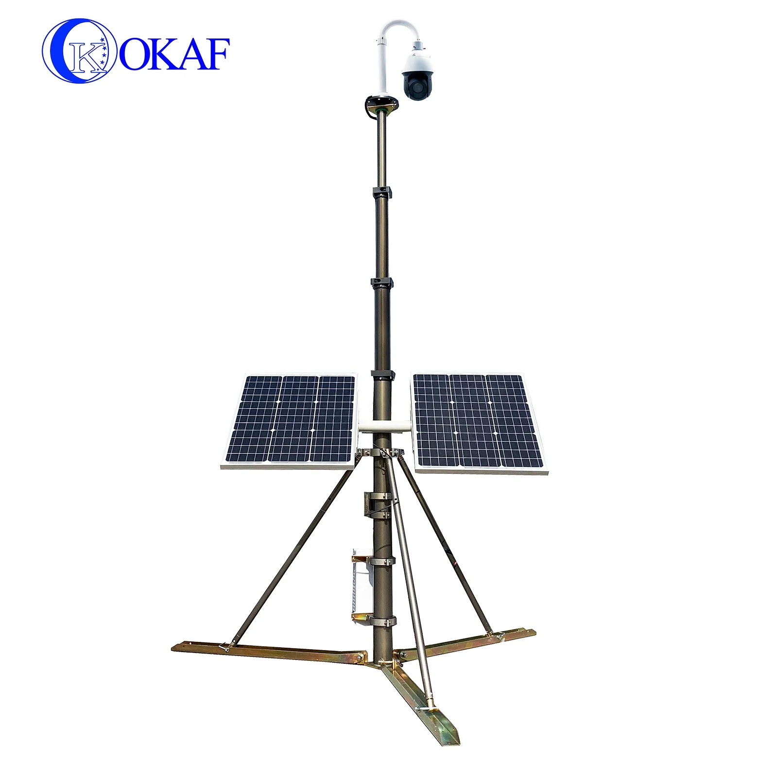18m 20m Communication WIFI Antenna Tower Mast Lighting Pole Manual Hand Winch Tripod Telescopic Mast