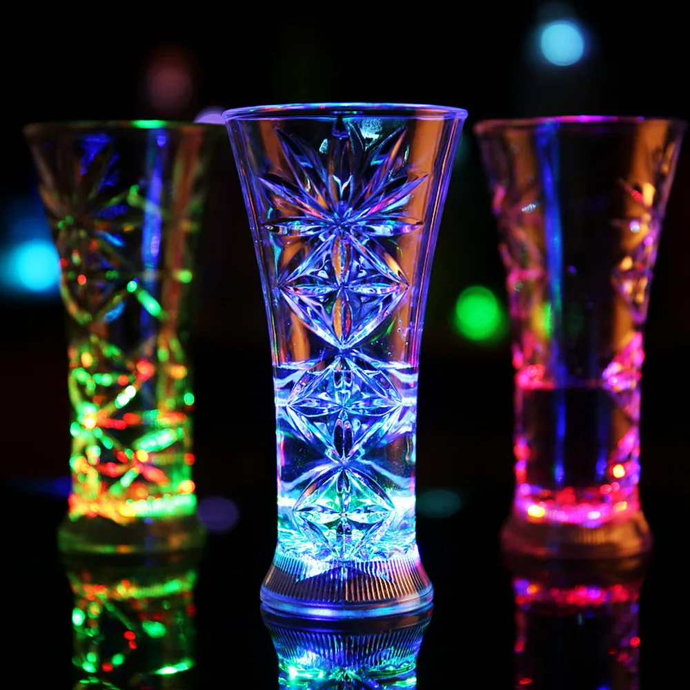 Novelty 400ml Led Flashing Shot Glass Cup Home Use Cola Can Do Different Color