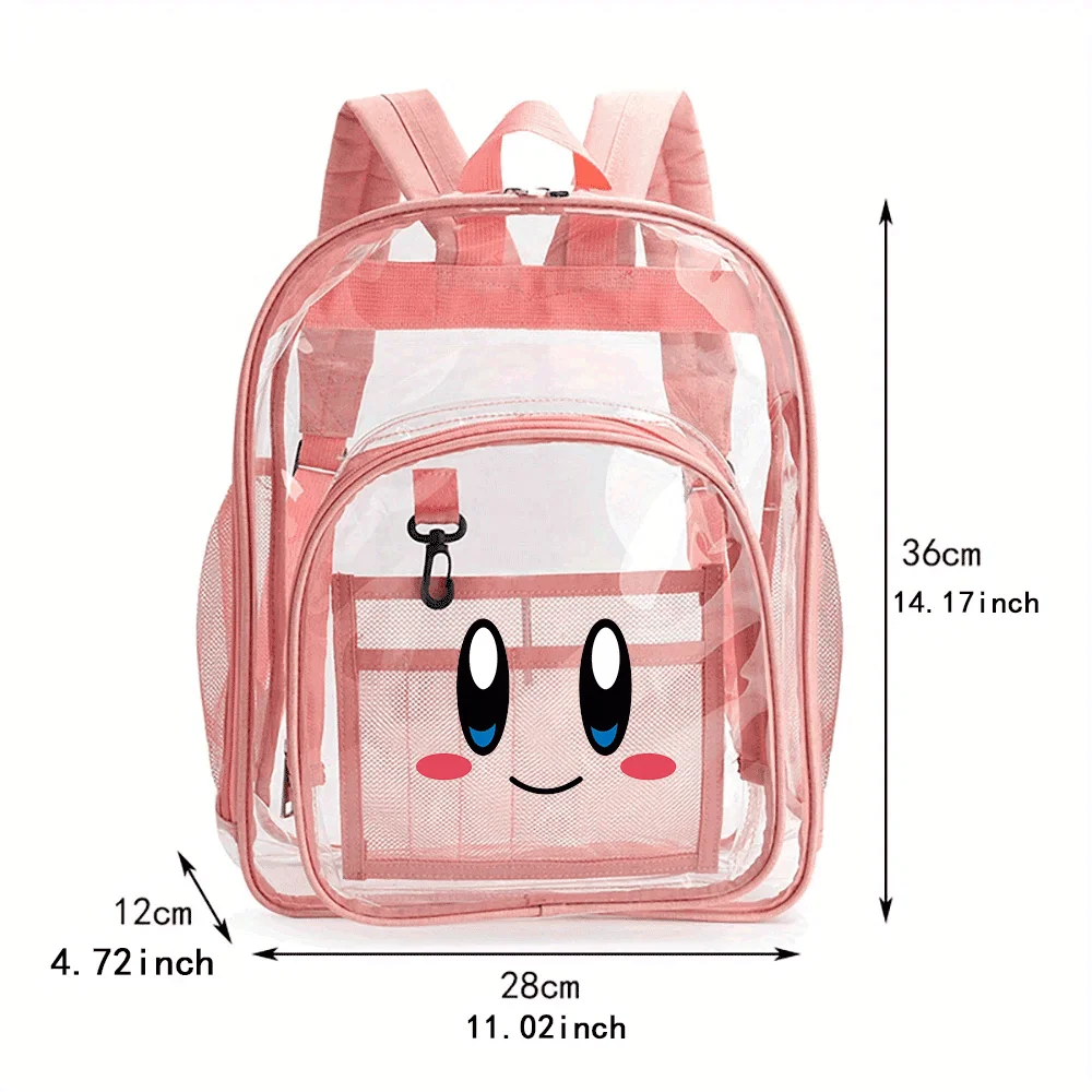 Big Backpack Clear Heavy Duty PVC Transparent with Reinforced Strap for College Workplace