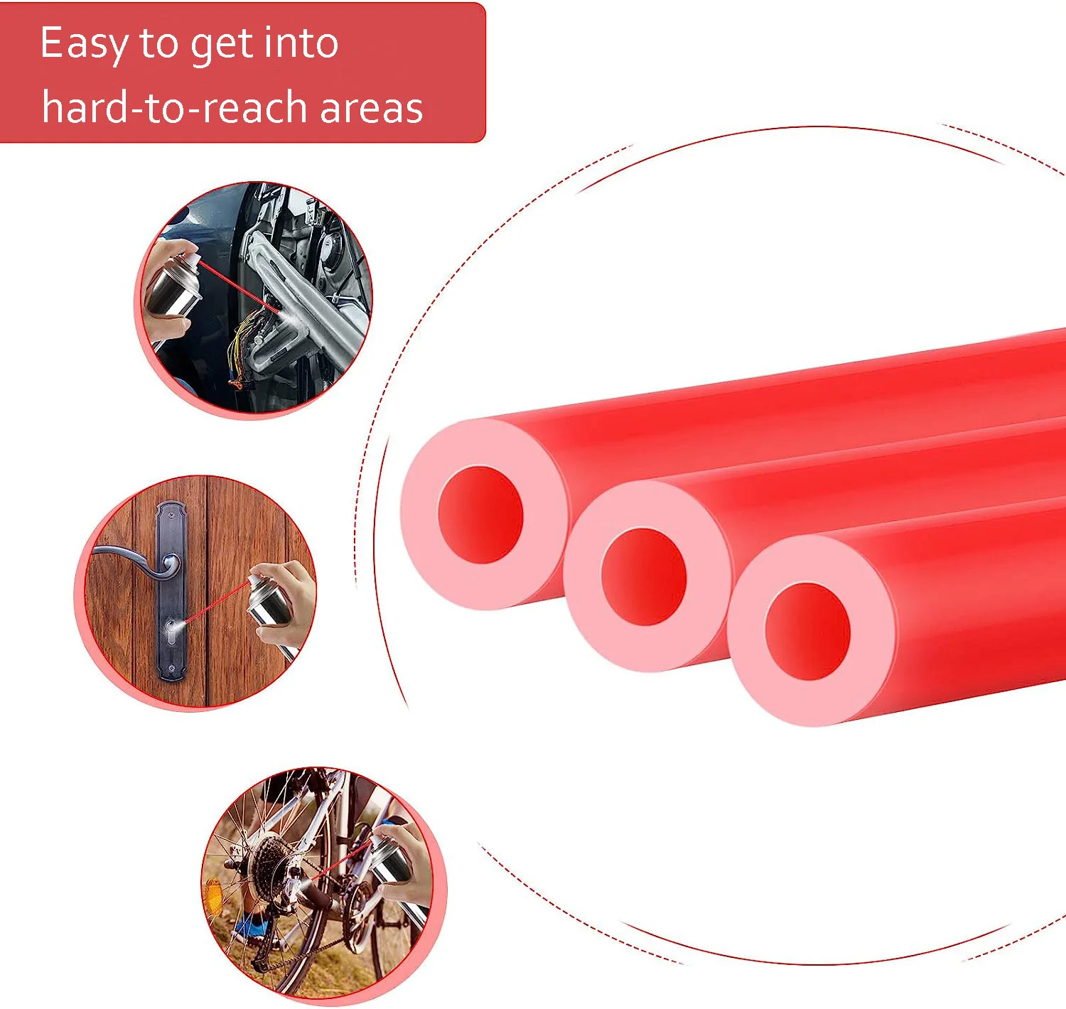 Spray can tube extension straw lubricant tube