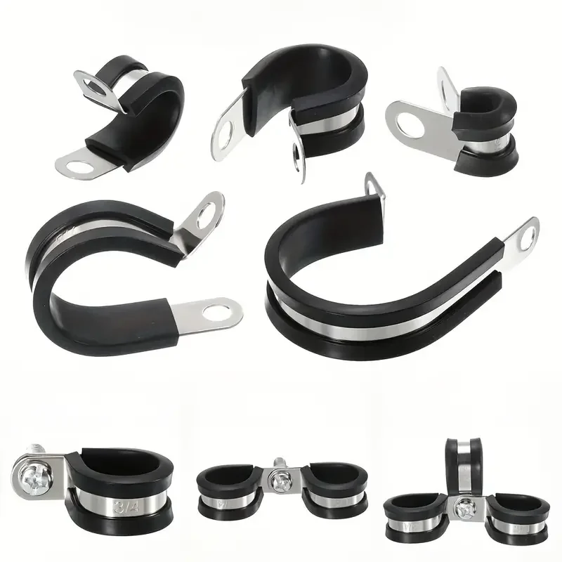 10pcs Pipe Clamp Pipeline Clamping Fixator Professional Fixed Clamps Hose Holder Clip Hose