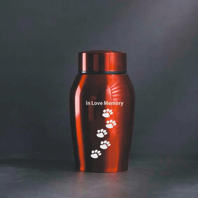 Pet Coffins And Urns Pet Products Pet Cleaning Stainless Steel Round Can Color Optional Factory Direct Sale Custom Logo