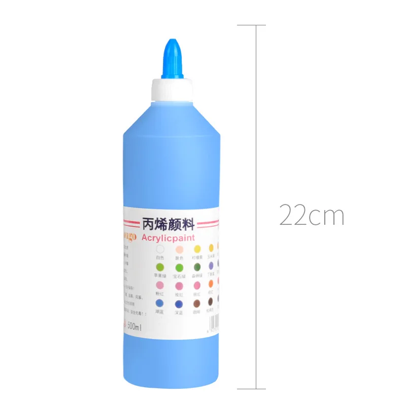 500ML Acrylic Paint High Flow & Ready to Pour Multi-purpose Paints for Kids DIY Canvas & Paper Rocks Wood and More