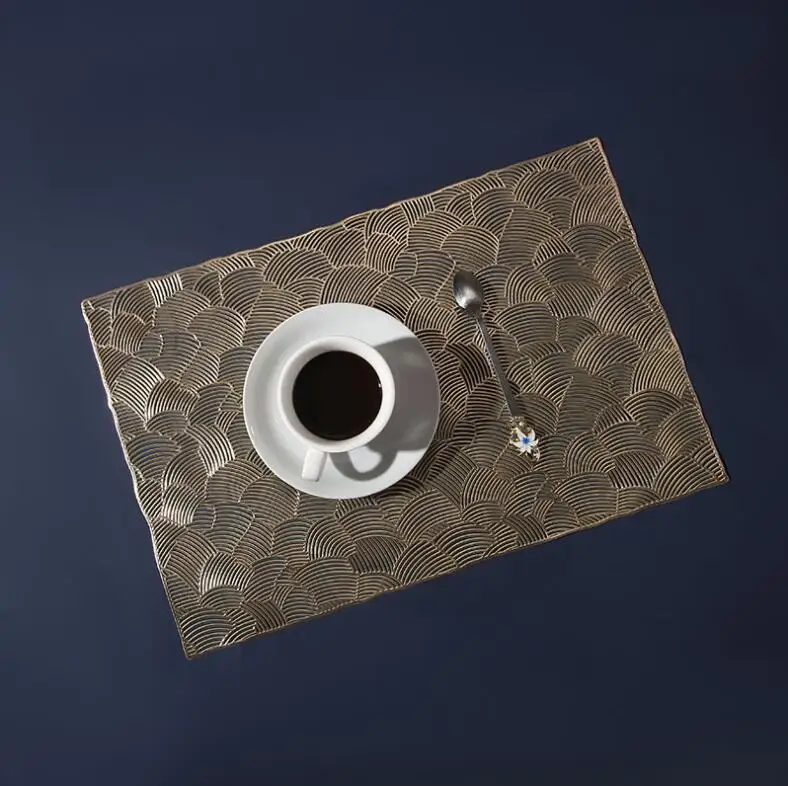 Rectangular plastic anti slip and heat insulation place mat for dining table