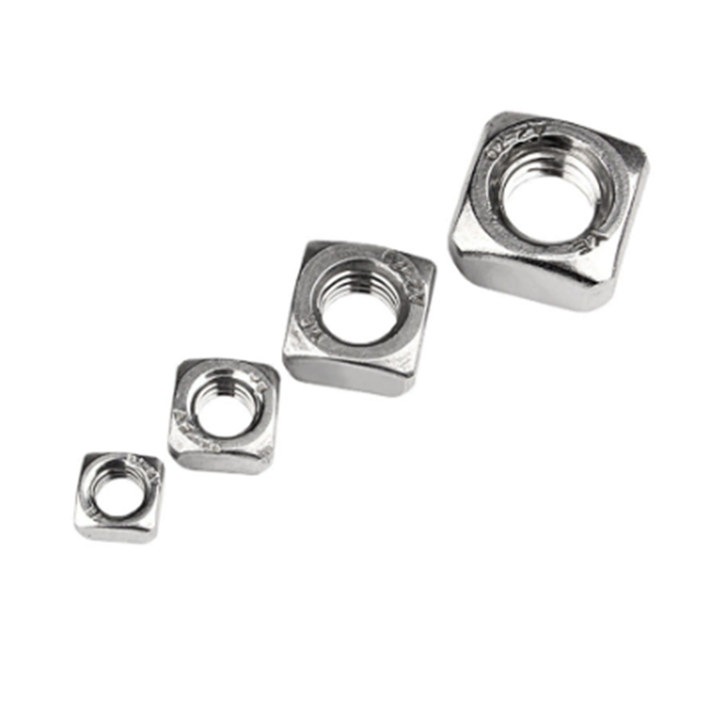 Factory Stock M8 DIN 557 DIN562 Custom Stainless Steel Square Thin Nut