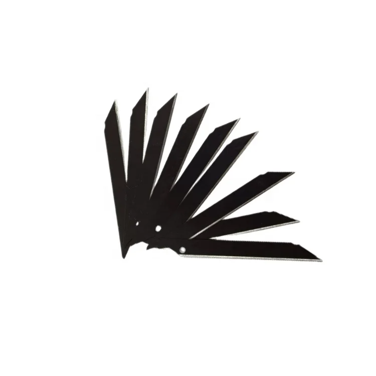 30 Degree Extra Sharp Snap off Blade SK2 Black Steel Utility knife Blade Spare Blade