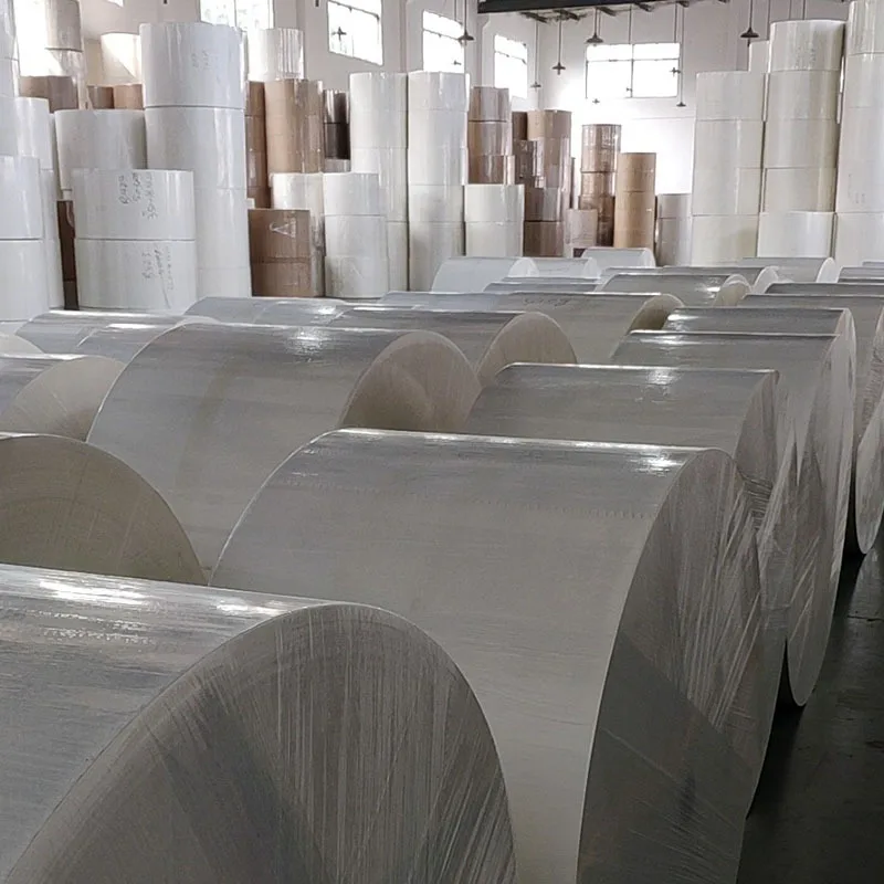 China strength factory kraft white pe coated paper roll for paper cups pe coated paper