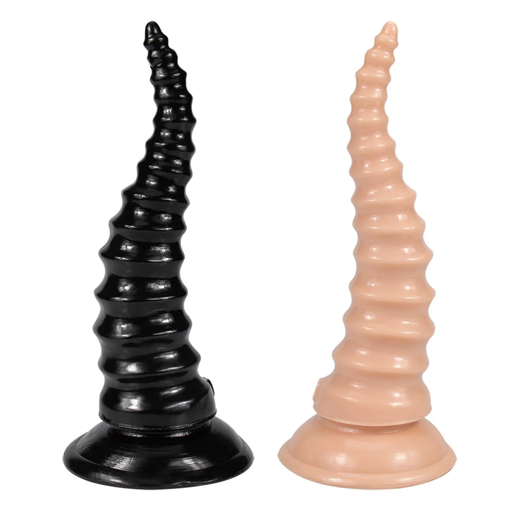 Antelope Horn Thread Women Men Anal Plug Massage Sex Toy Butt Plug