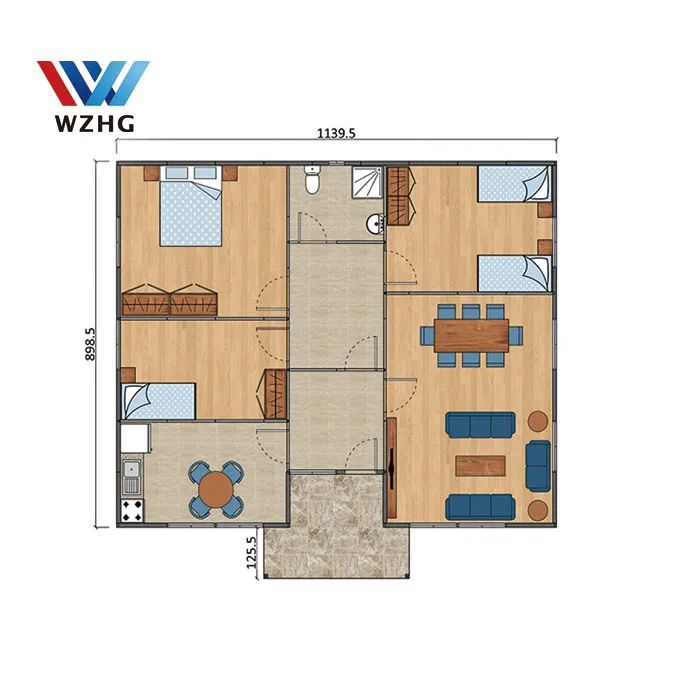 cheapest prefab homes prefabricated premade houses homes modular 3d villa house  made in china