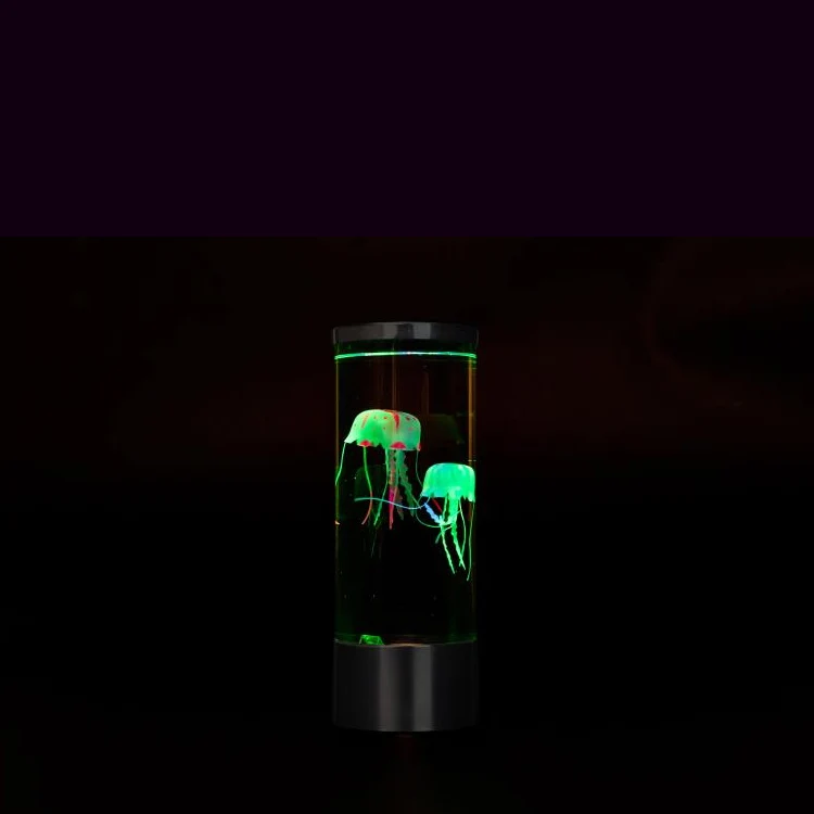 Mini Aquarium Night Lights Swim Free Jelly Fish Lighting Aquarium Tank Decorative Bedside Motion Jellyfish Lamp