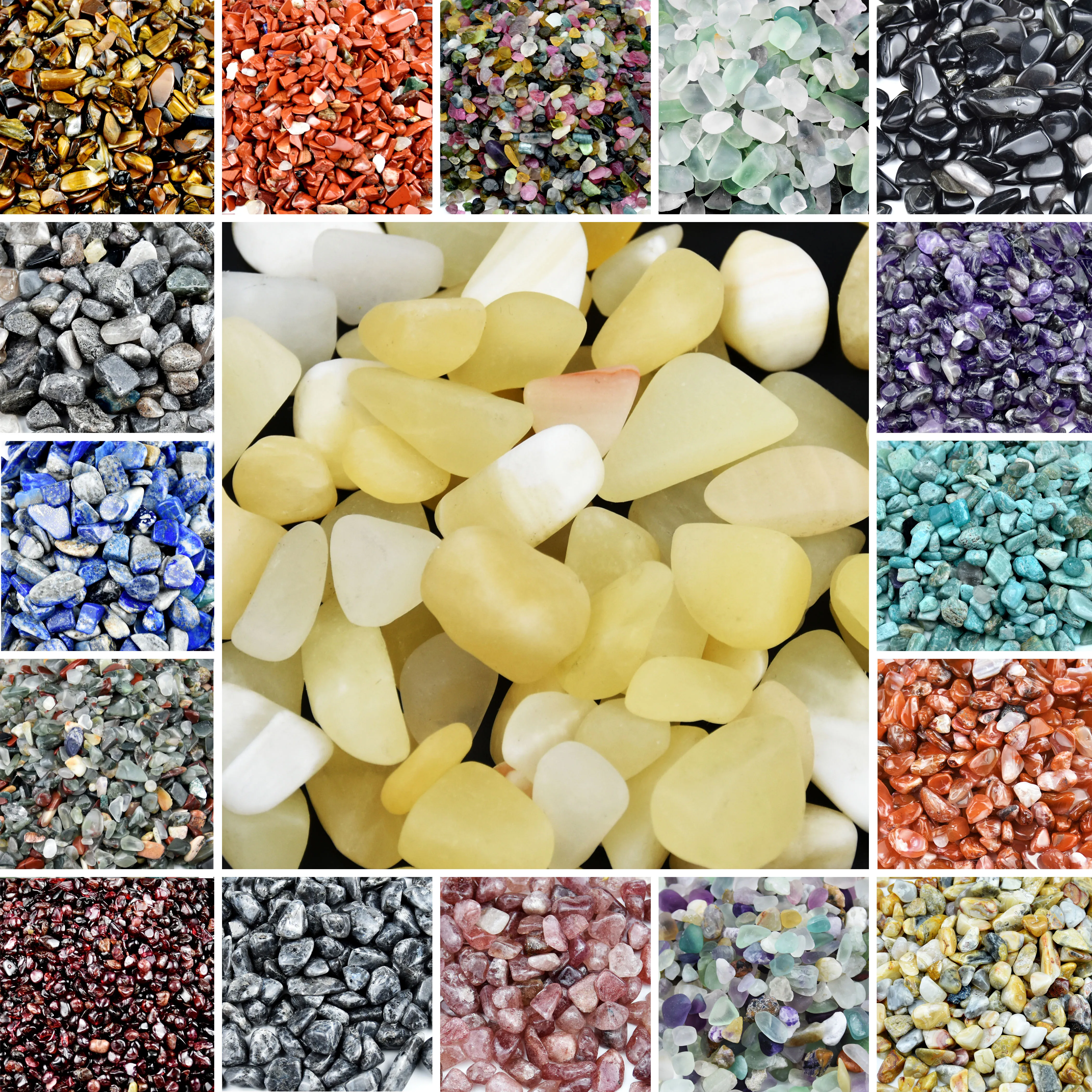 wholesale  kinds of  natural quartz tumbled stone  crystal gravel ruby zoisite crystal chips tumbled