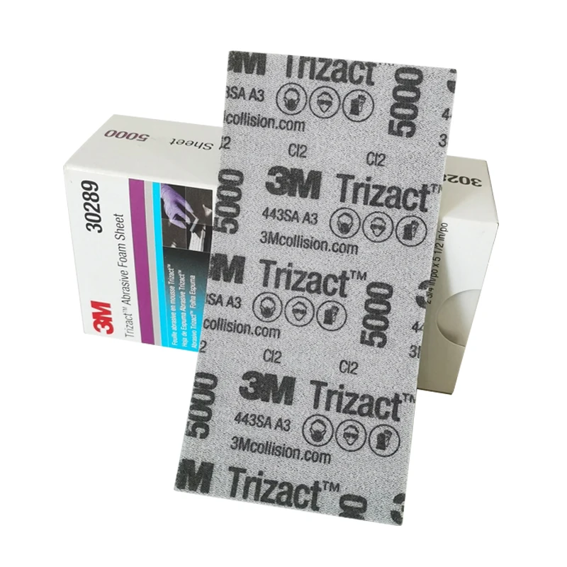 3M Trizact Abrasive foam sheet 30289  Self-adhesive Back 5000  Foam Disc Flocking Sponge Sandpaper Grit Dry Water Sanding Paper