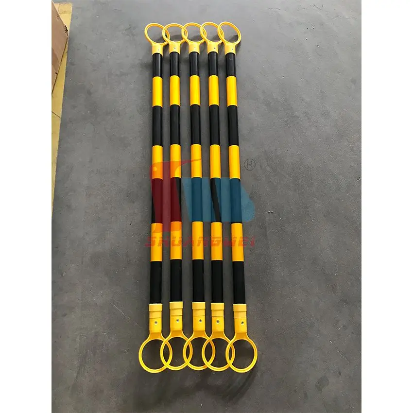 Crowd Control Security Bar Driveway Retractable Road Connecting Traffic Cone Bar For Construction Cones And Barriers