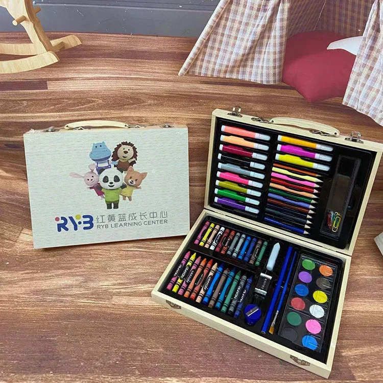 Drawing Art set, Painting Graffiti Paint Brush Set/208 pieces art drawing set with easel kit for kids