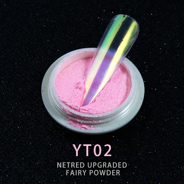 FEISHI Factory Popular Mica Nail Pigment Rainbow Aurora powder magic mirror chrome powder for nail