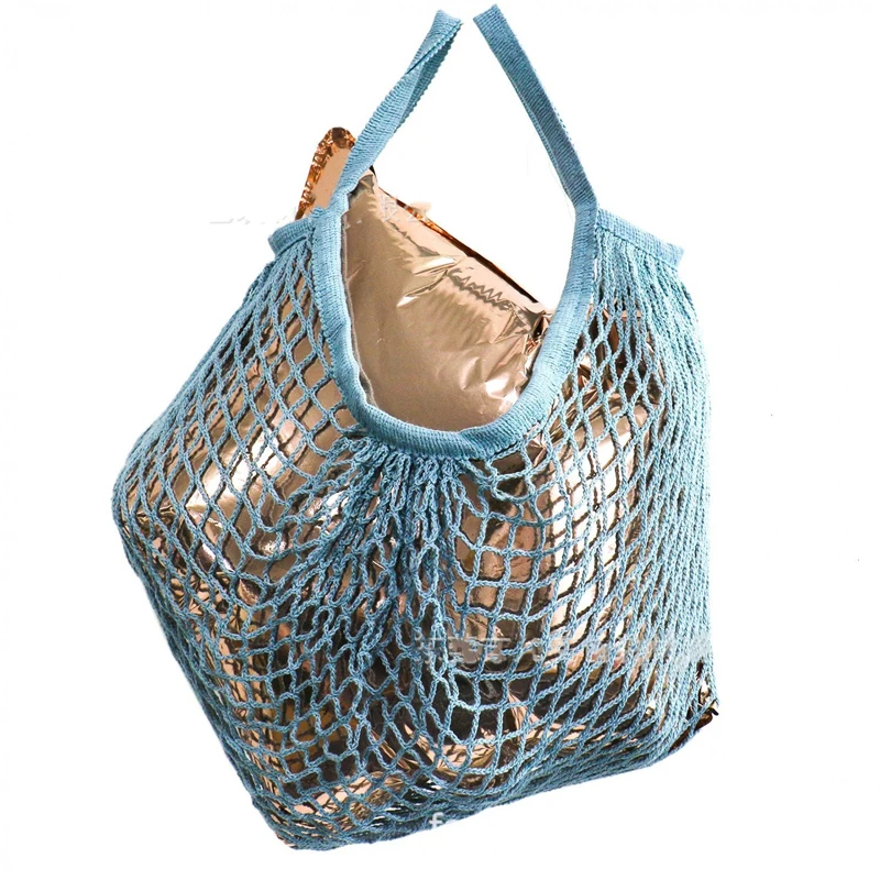 Fruit Storage Handbag Mesh Shoulder Net Turtle Bag String Shopping Reusable Vegetable Bags for Onion