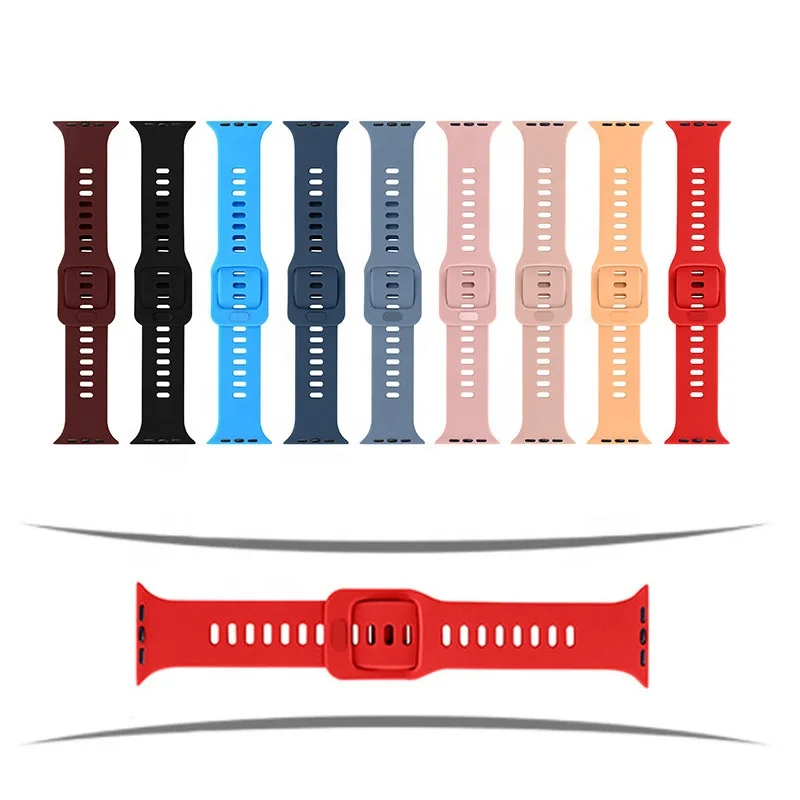 YHQ Silicone Sport Smart Band 41/44/45/49mm For IWatch Series Ultra 8 7 6 SE 5 Rubber Band for Appl Watch accessories