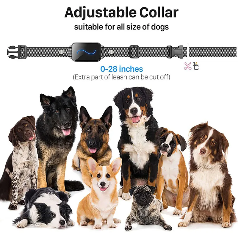 Dog Training Collar, Rechargeable Shock Collar for Dogs with Vibration, Electric Shock, Beep