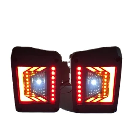 Black ABS Plastic Aftermarket LED Smoked Rear Tail Lamp Rear light For JEEP for Wrangler JK 2007-2017 LANTSUN J330