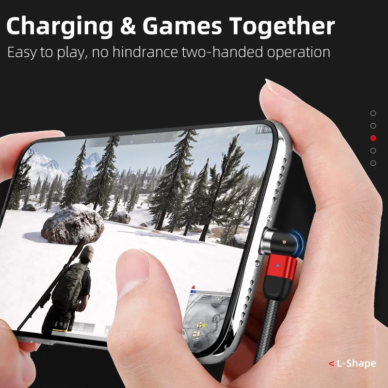 
Magnetic phone cable L Shape and Straight Use mobile phone charger cable 