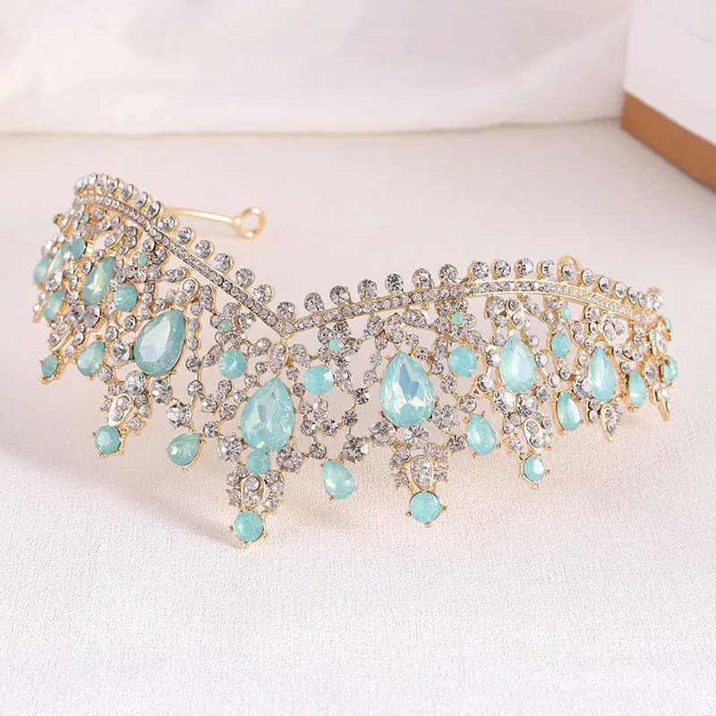 Accept ODM OEM Baroque Crowns For Queens  Luxury Rhinestone Bridal Accessoris Couronne Diadems Crystal Tiara Wedding Head Piece