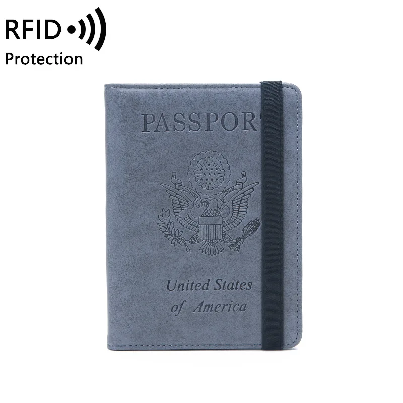 Hot sale cheap travel rfid blocking custom logo slim passport holder wallet with SIM card