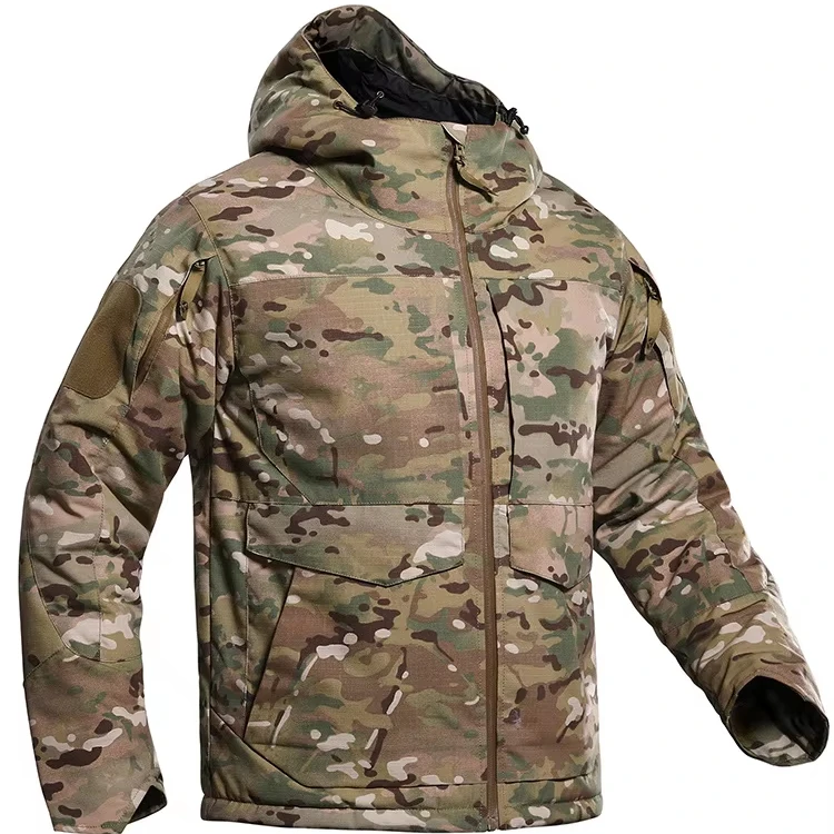 Мужская уличная тактическая хлопковая куртка M65 водоотталкивающая теплоотражающая зимняя ветровка холодостойкая камуфляжная для улицы