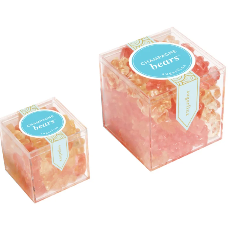 Good Grade 45mm*45mm*85mm Rectangle Accessories Storage Small Clear Acrylic Candy Box Food Bins Stand Candy Cube