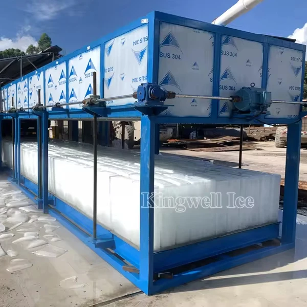 KINGWELL Automatic direct cooling ice block making plant machine 1ton 3ton to 30 tons large ice maker