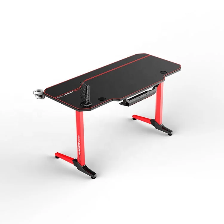 Office Furniture And Customized Logo Computer Table PC Desk Gaming Desk With RGB Lights