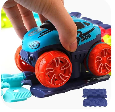 DIY assembled flexible track BO racing car zero gravity electric car track flexible changeable track roller coaster toy