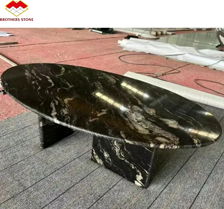 Polished Cosmic Black Granite Stone Marble Slab for Wall Panel and Dining Table
