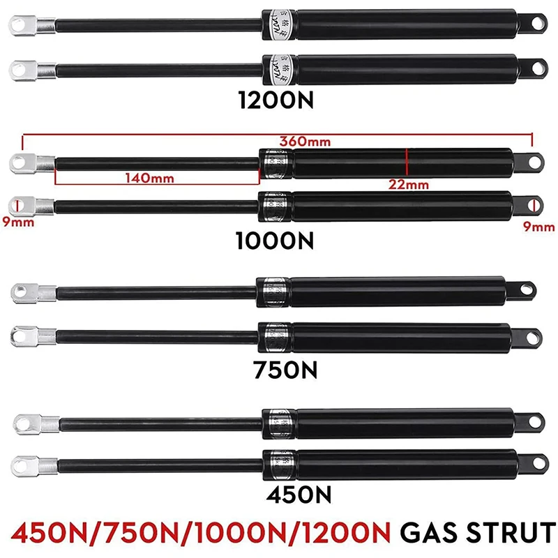 450n 700n 1000n 1200n двухтактные подъемные газовые стойки для настенной кровати Murphy