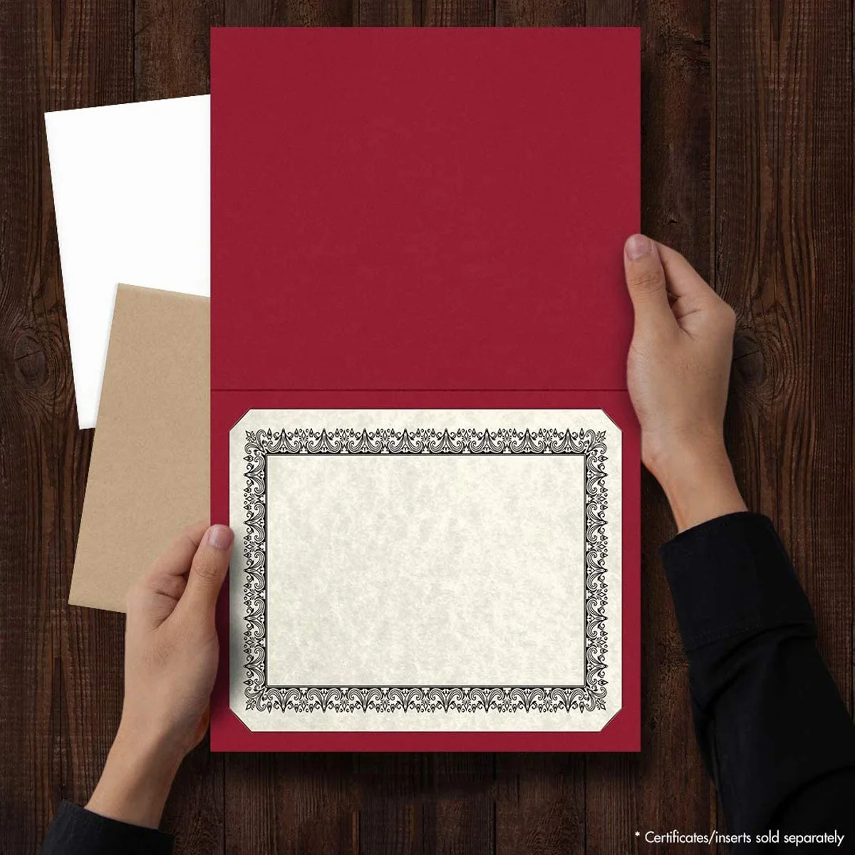 2024 изготовлено 30 шт./коробка бумажных держателей сертификатов для 8 1/2x11 сертификатов или документов