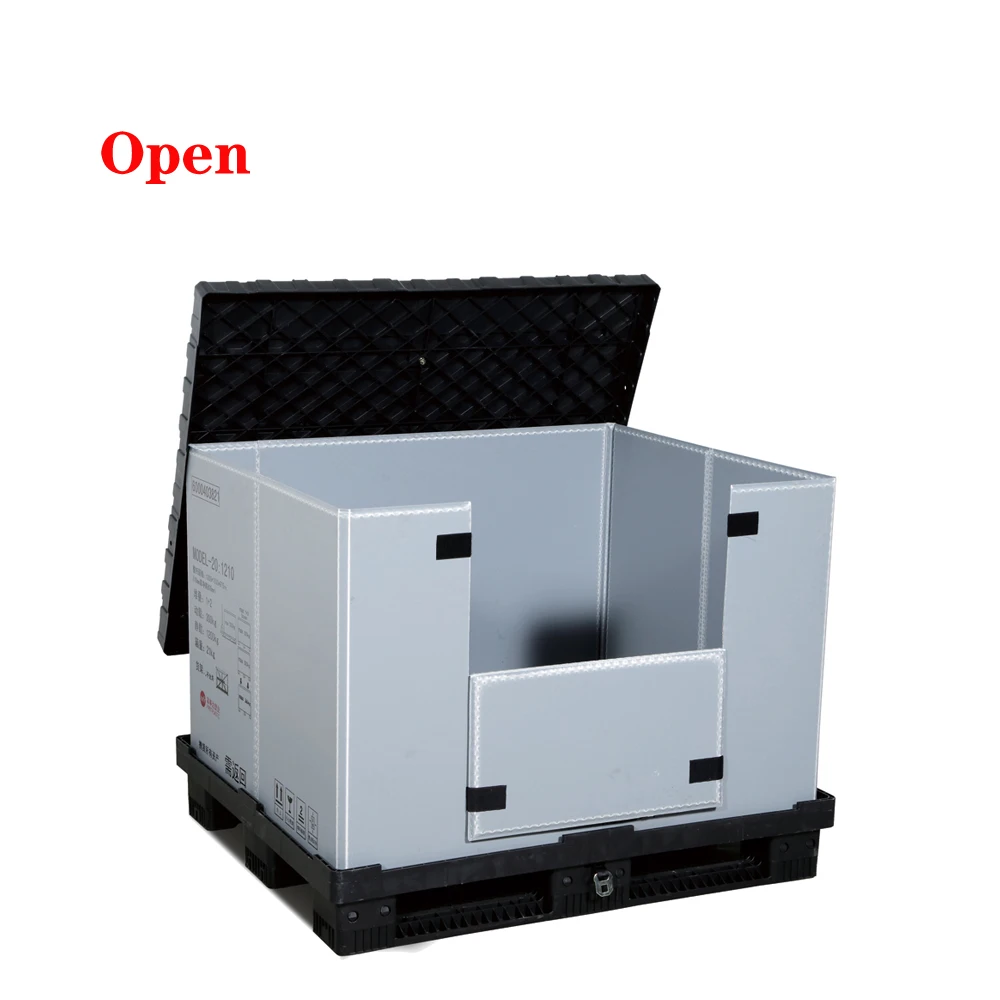 Warehouse heavy duty  Large PP corrugated pallet industrial plastic foldable sleeve pallet box