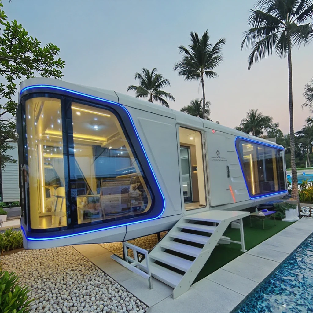 Custom Mobile Smart Prefab Houses for Hotels and Homestays with Whole-Home Voice Control