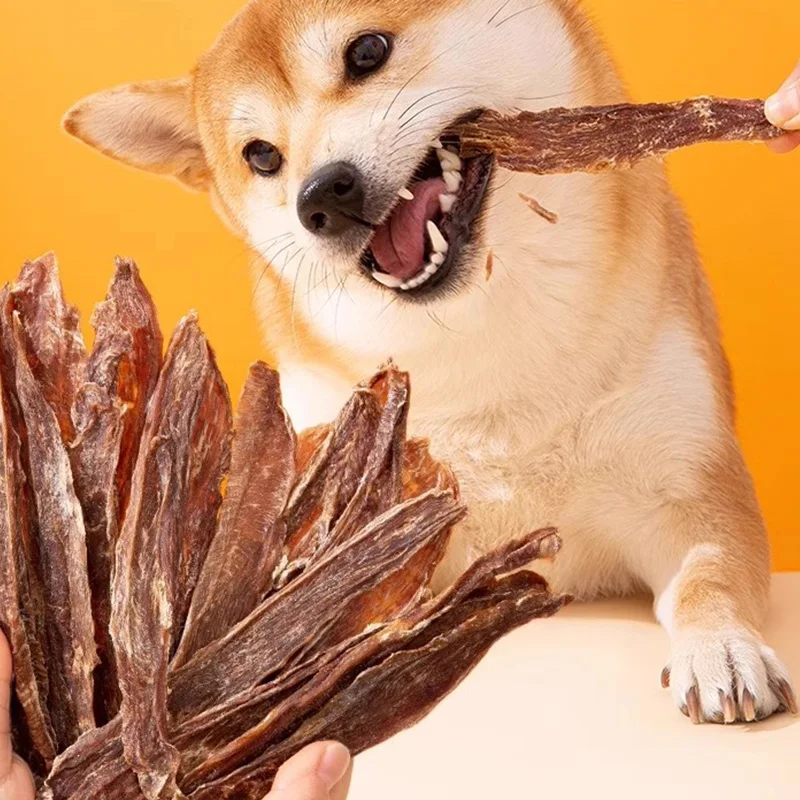 Duck jerky dog snack chew stick teddy bear corky miniature dog training special reward chicken jerky dog snacks food
