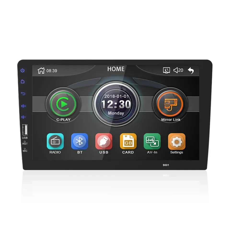 9 Inch 1 DIN Universal Car Stereo USB GPS Navigation FM Rear View Camera Car Auto Radio Mp5 Player with car play