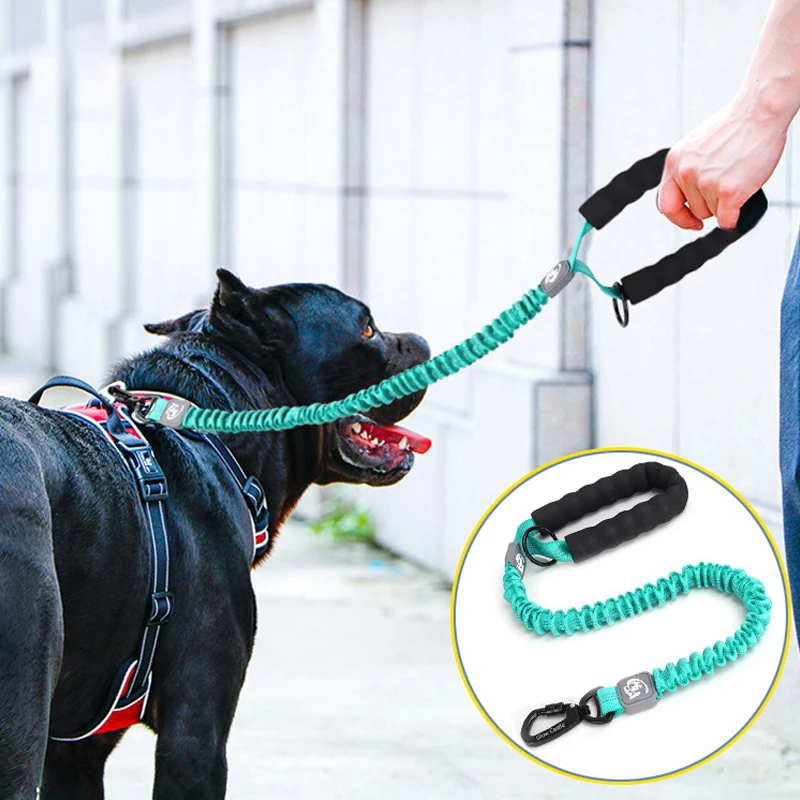 Custom Logo Name Adjustable Multi-color Available Strong Dog Leash with Reflective Strips Multifunctional Pet Leash