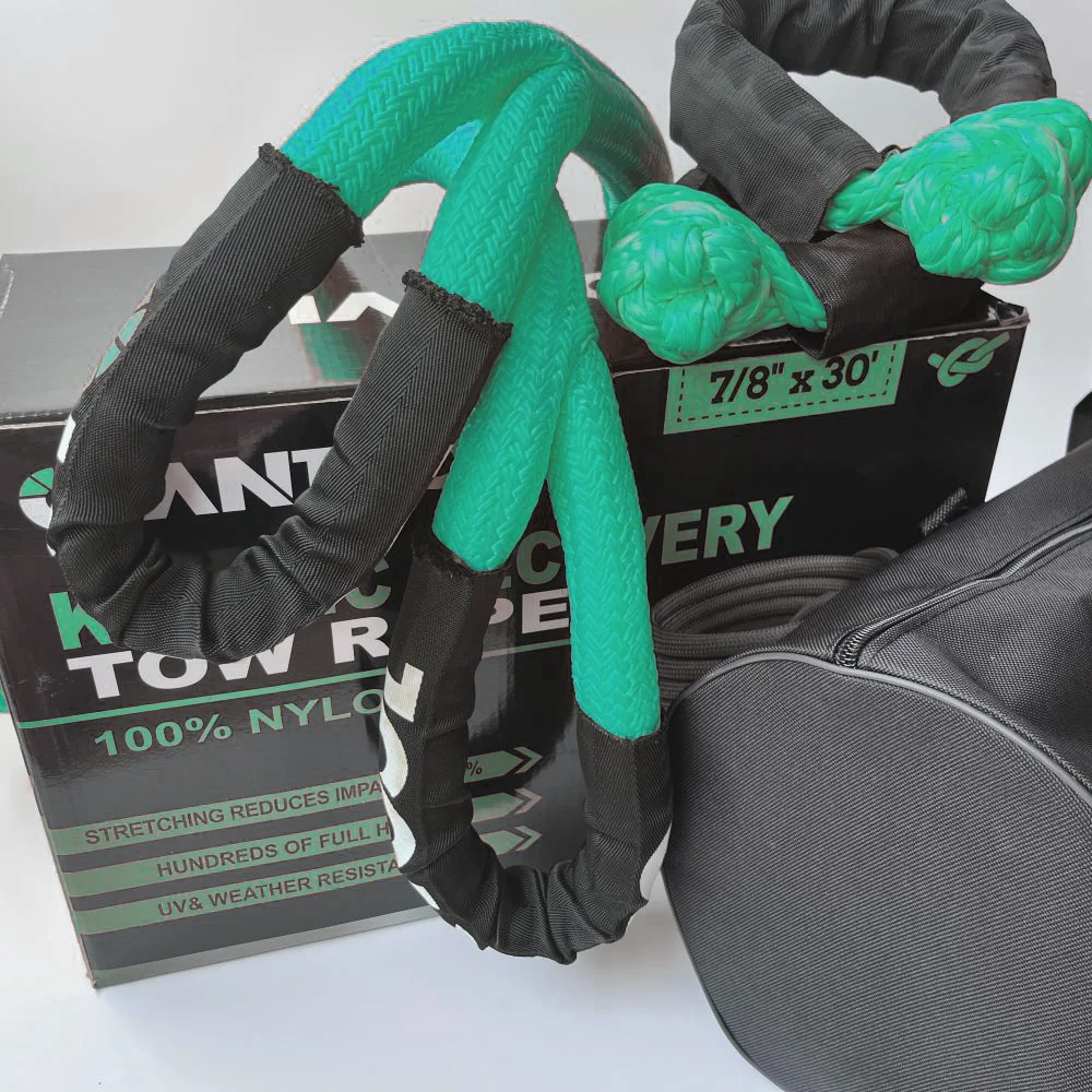 6m 9m Soft Shackle recovery Rope large strength kinetic recovery rope